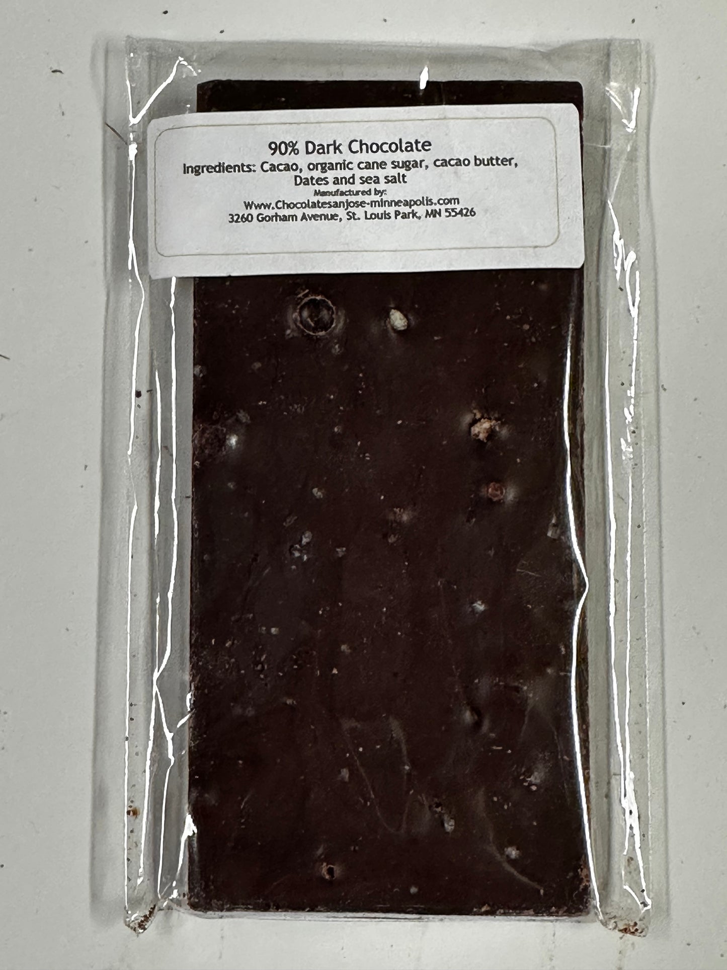 Handcrafted 90% Dates & Sea Salt Chocolate Bar